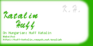 katalin huff business card